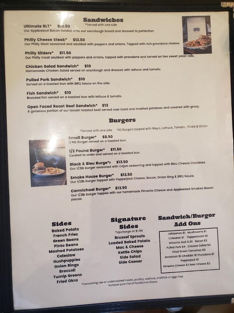Carmichael Restaurant & Tavern Menu image 3
